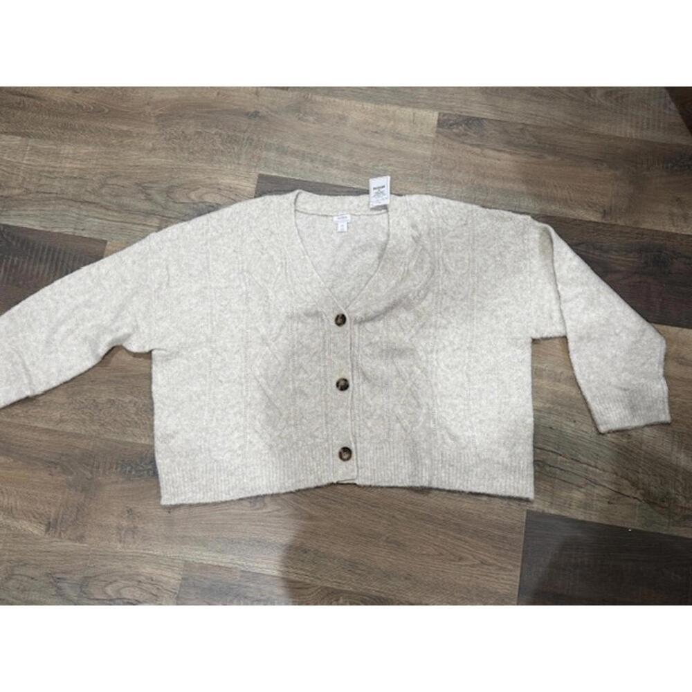 Auden Oat Women's Sweater Knit Button-Up Cardigan 2X
